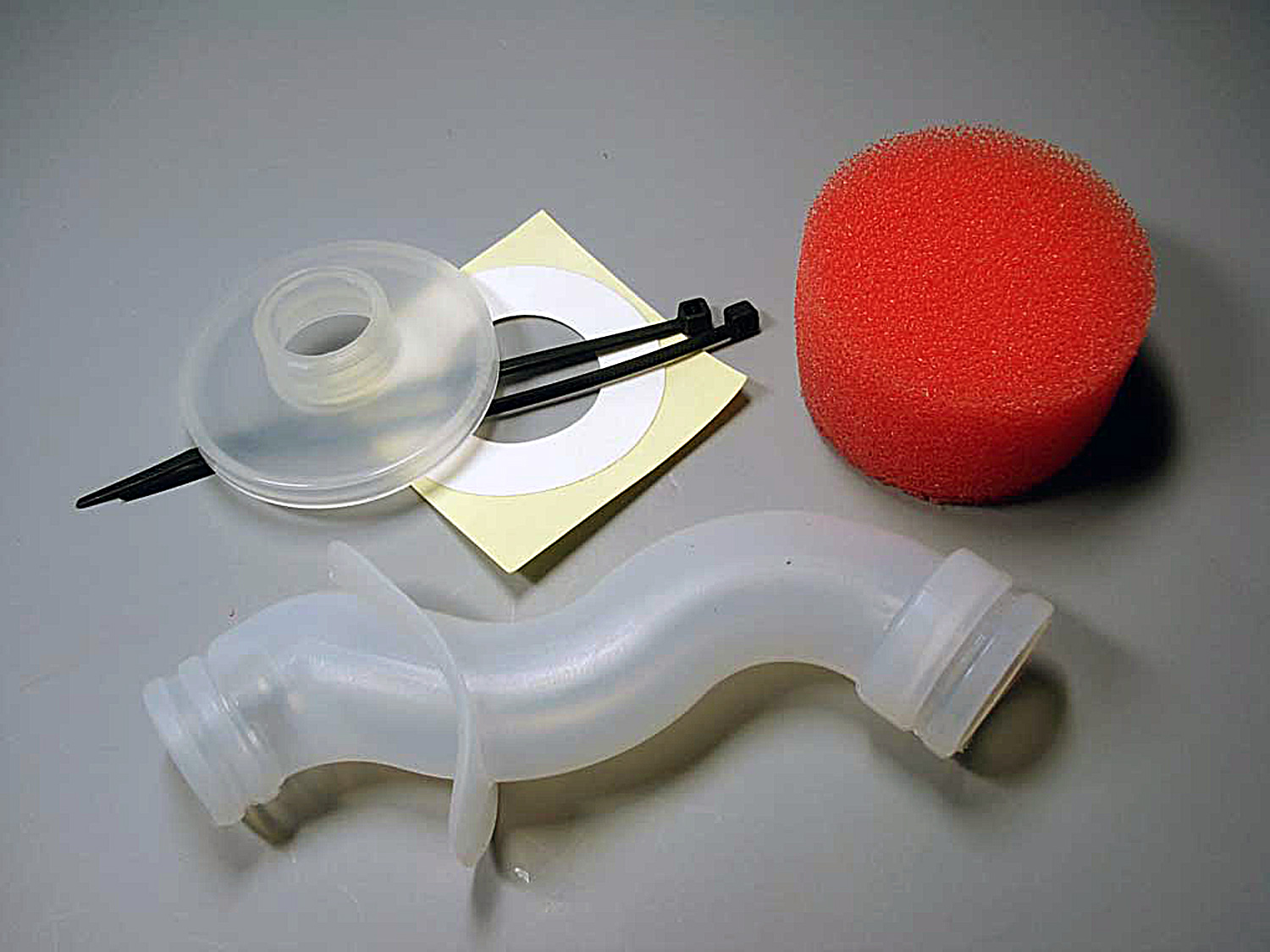 Close up of AUD0063, an optional air filter assembly for the Pantera P6 model helicopter